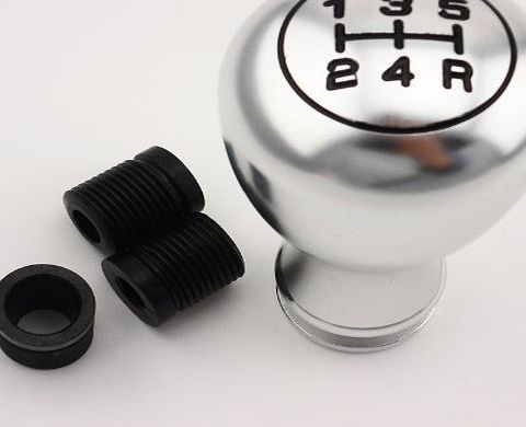 Dengzhu Universal Manual Car Gear Stick Shifter Knob Shift Lever Aluminum Silver