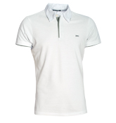 Denham Mopar White Pique Polo Shirt