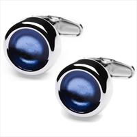 denisonboston Blue Polo Jewell Cufflinks by