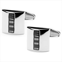 denisonboston Graphite Squ Fivebar Cufflinks by