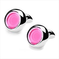 denisonboston Pink Looney Step Cufflinks by