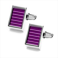 denisonboston Purple Targa Stripe Cufflinks by