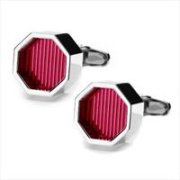 denisonboston Red Roman Stripe Cufflinks by