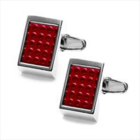denisonboston Red Targa Spot Cufflinks by