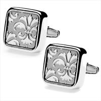 denisonboston Steel Dandy Large Floral Cufflinks