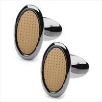 denisonboston Tiger Stone Oval Cufflinks by