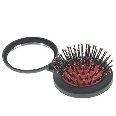 Denman Compact Travel Sized Hair Brush - BLACK -
