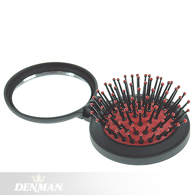 Denman Compact Travel Sized Hair Brush - BLACK