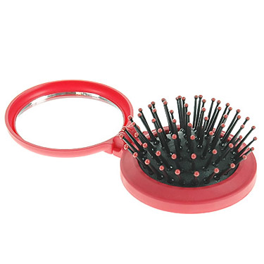 Denman Compact Travel Sized Hair Brush - RED - D7