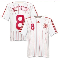 Denmark Adidas 08-09 Denmark away (Bendtner 8)