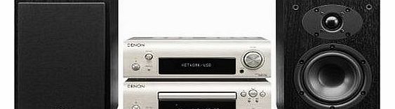 Denon D-F109DABCSPBKEK CD System with DAB Receiver, CD Player and Speaker - Silver/Black