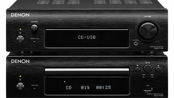 Denon DF109DABC DAB/FM/CD/Receiver Mini Separates System (Black)