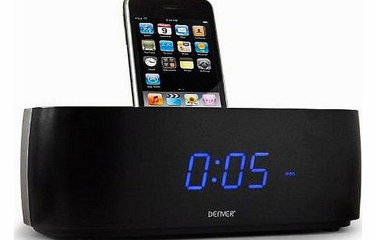 Denver IFM-15 Black iPod speaker with FM radio and clock/alarm function