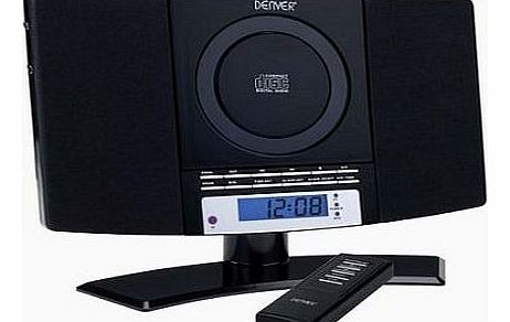 Denver Mini stereo compact sytem alarm clock CD-Player Maux radio Denver MC-5220 black