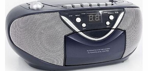 Denver Radio Recorder CD Player Radio Cassette Deck LCD Display Denver TCD-33C Blue
