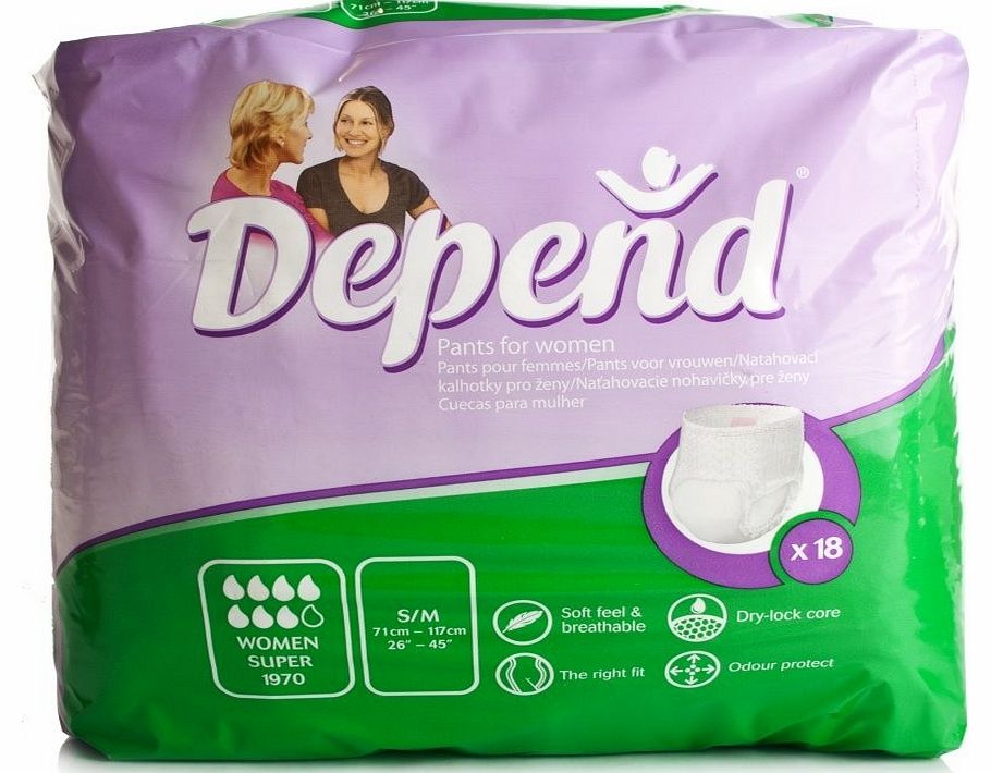 Depend Pants Super for Women Small/Medium
