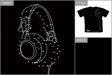 Dephect (Headphones) Black T-Shirt