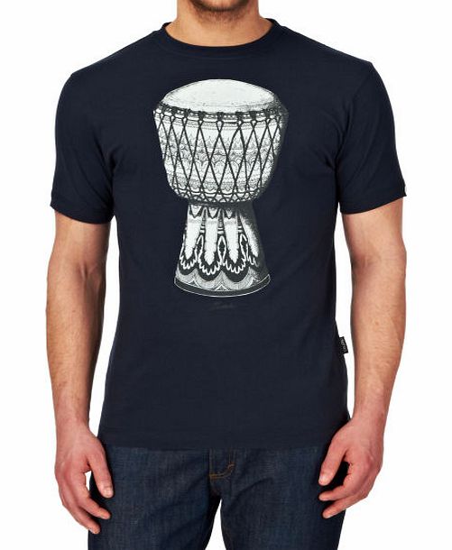 Mens Dephect African Drum T-shirt - Navy