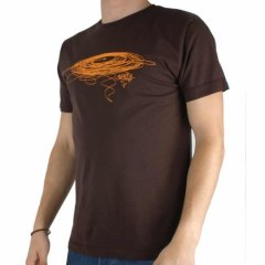 Dephect Mens Dephect Vinyl Brown Tee Dark Brown