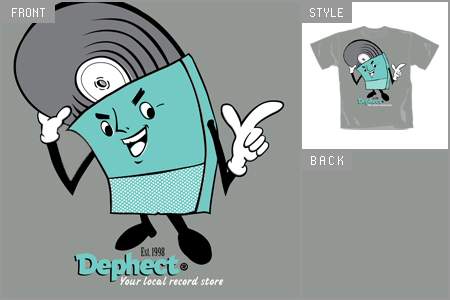 Dephect (Mr Vinyl) Heather T-Shirt dep_mrvinyl_he