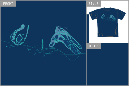 Dephect (Scratch) Denim Blue T-Shirt