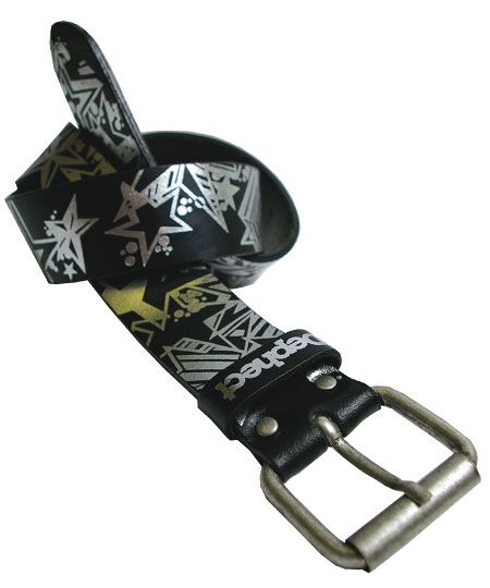 Dephect Stars Leather Black Belt