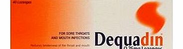 Dequacaine Dequadin 0.25mg Lozenges - 40 Lozenges 10086846