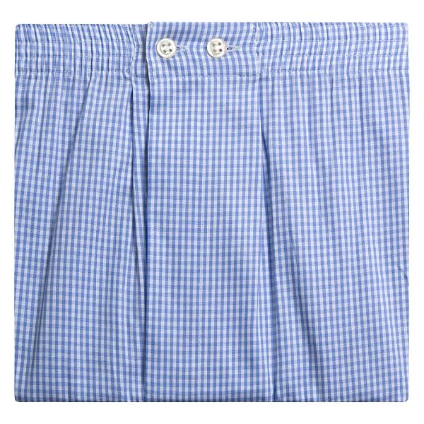 Derek Rose Blue Small Check Boxershorts by