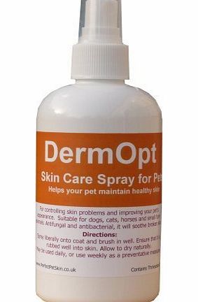DermOpt Skin Care Spray 250ml for Pets, Cats, Dogs With Itchy or Problem Skin