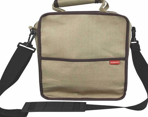 Derwent Carry-All Canvas Bag, 132 Pencil plus Accessory and Sketchbook Storage Capacity, Carrying Handles an