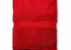 Descamps Luxury Egyptian Cotton Towels Red Guest Towels