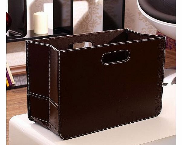 DESIGN DELIGHTS DESIGN NEWSPAPER RACK magazine box news paper basket brown