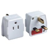 Design Go US/USA/CANADA (2/3-Pin) to UK (3-Pin) Mains Power Visitor Adaptor Converter...