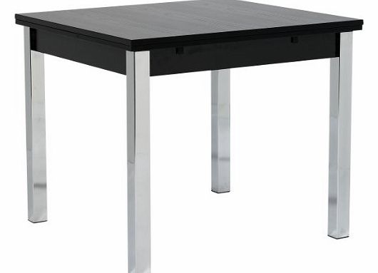Designer Extending Dining Table, 76 x 80 x 80 cm, Black
