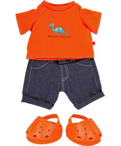 Designabear Dinosaur T-Shirt and Jeans Outfit