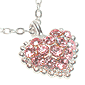 Victoria Beckham style Pink Heart Necklace