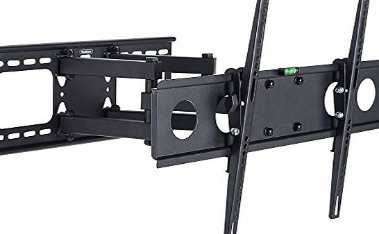 VonHaus Double Arm Cantilever TV Wall Mount Bracket with Swivel and Tilt- for 32``-55`` LCD LED Plasma Flat Panels - Heavy Gauge Reinforced Steel
