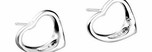 Designer Inspirations Boutique Ladies Open Heart Stud Earrings - 925 Sterling Silver - Tiffany Style - Designer Inspired