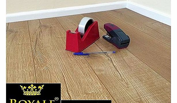 Designer Series 12mm Laminate Wood Flooring Packs - V Groove - AC5 - Embossed Oak - High Quality (American Oak)