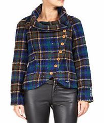 Desigual Mula blue wool-blend coat