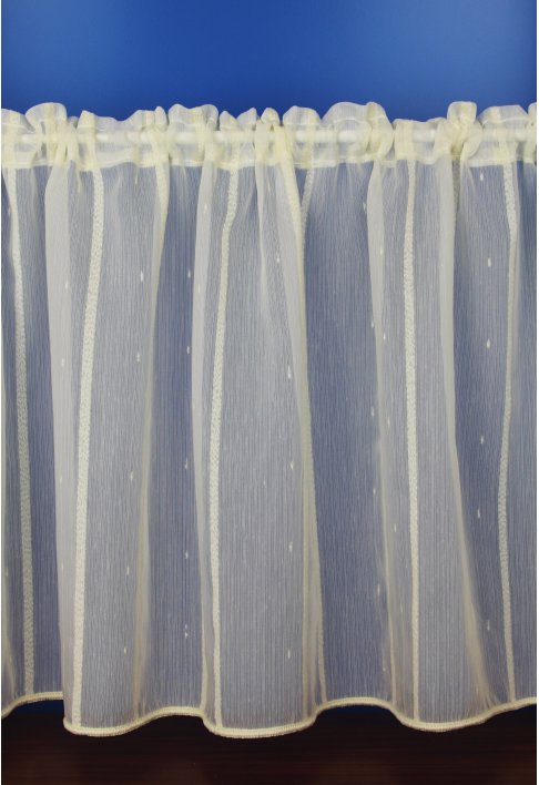 Destiny Cream Striped Voile Cafe Net Curtains