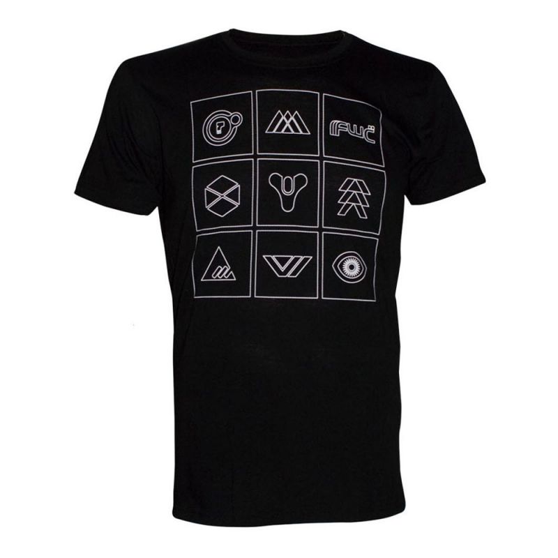 Destiny White Symbols Box Grid Medium T-shirt