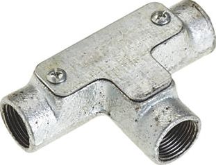 Deta, 1228[^]3613J Galvanised Metal Conduit Inspection Tee