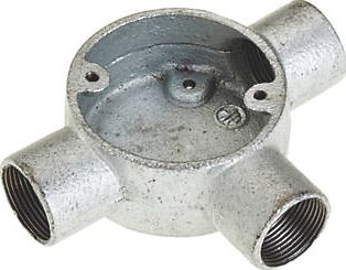 Deta, 1228[^]3271J Galvanised Metal Conduit Tee Box 25mm 3271J
