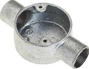 Deta, 1228[^]2941J Galvanised Metal Conduit Through Box 25mm