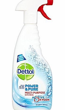 Dettol Power and Pure Multipurpose Kitchen Spray 750 ml (Pack of Three)