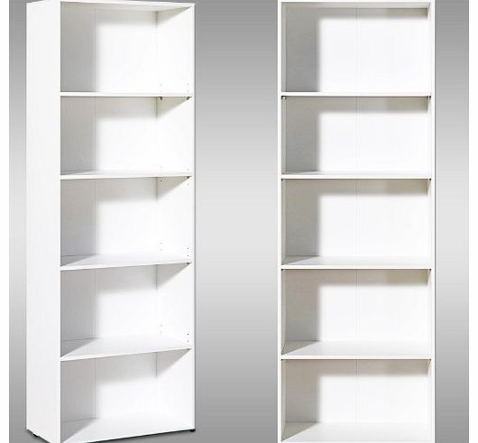 DEUBA GmbH & Co. KG. White bookcase tall large bookshelf white bookcase big bookshelves storage shelving unit wooden shel