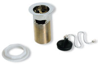 Deva 1 1/4andquot; Slotted Basin Waste with Poly Plug Chain and Stay