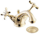 Coronation Mono Basin Mixer Tap with PUW Gold