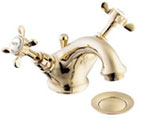 Deva Coronation Mono Basin Mixer Tap with PUW Gold